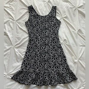 Papaya Black and White Sheath Mini Dress